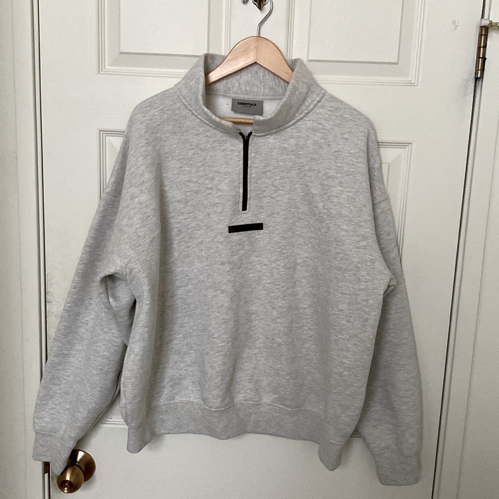 Fear of God ESSENTIALS half zip pullover sweatshirt